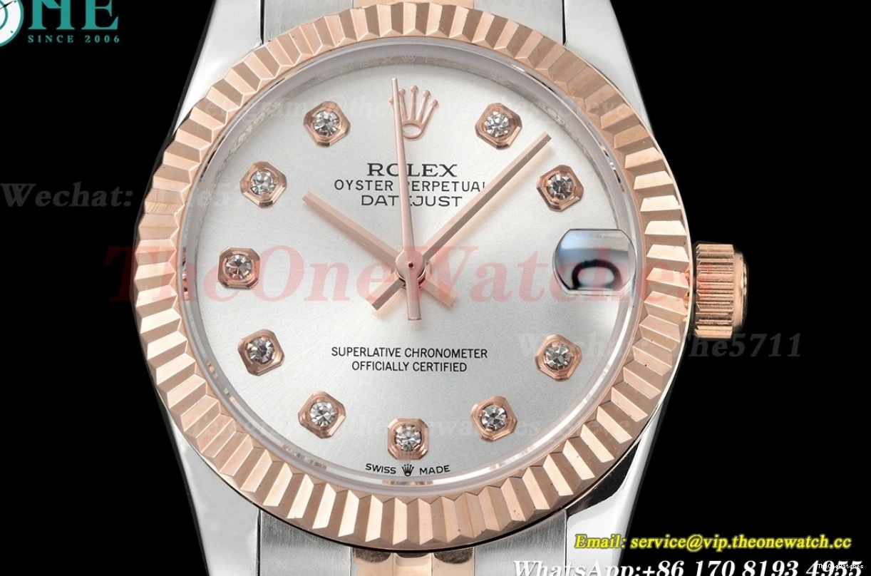 Silver SS GDF Dia RG Datejust MY8215 28mm 0130